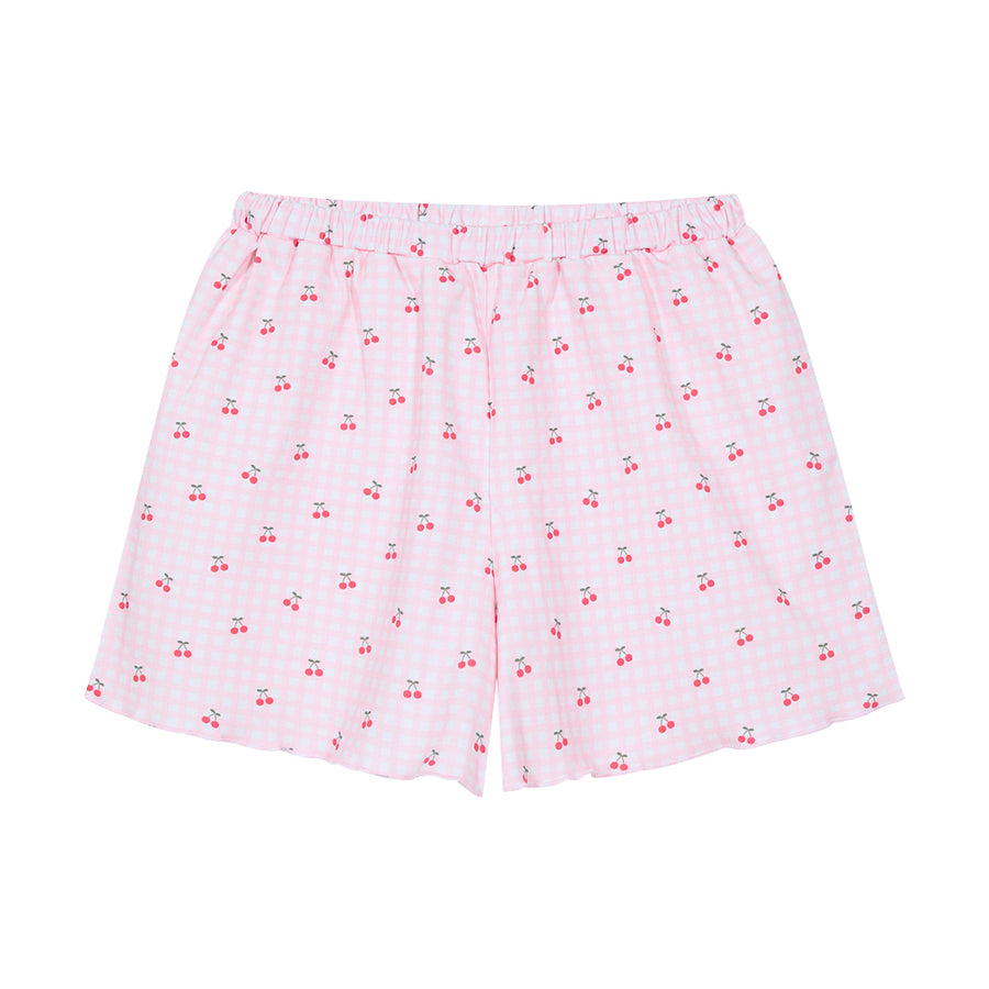 Pijama short corto mujer guindas