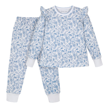 Pijama Kids Franela Conejo flor azul