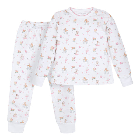 Pijama franela perritas en patines