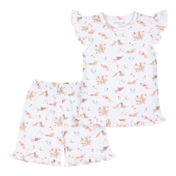 Pijama kids corto salchis flores