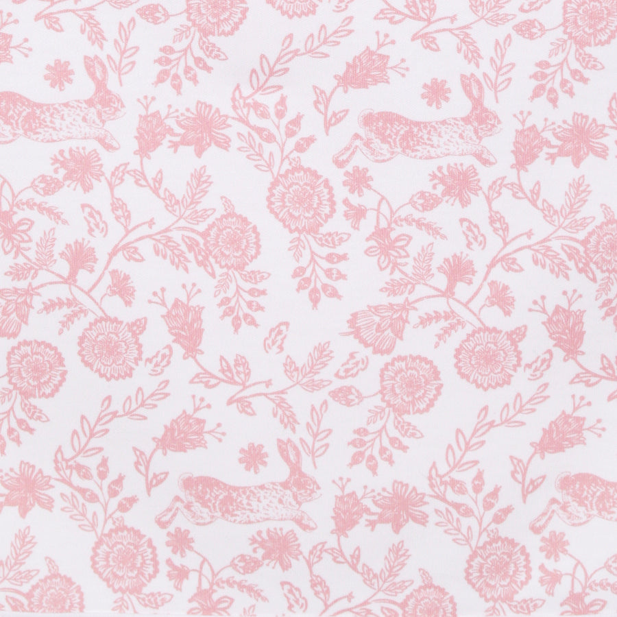 Pijama pima conejo flor rosa largo