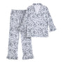 Pijama vuelos mujer flores azul marino
