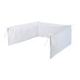 Protector de cuna lino rayado gris verdoso