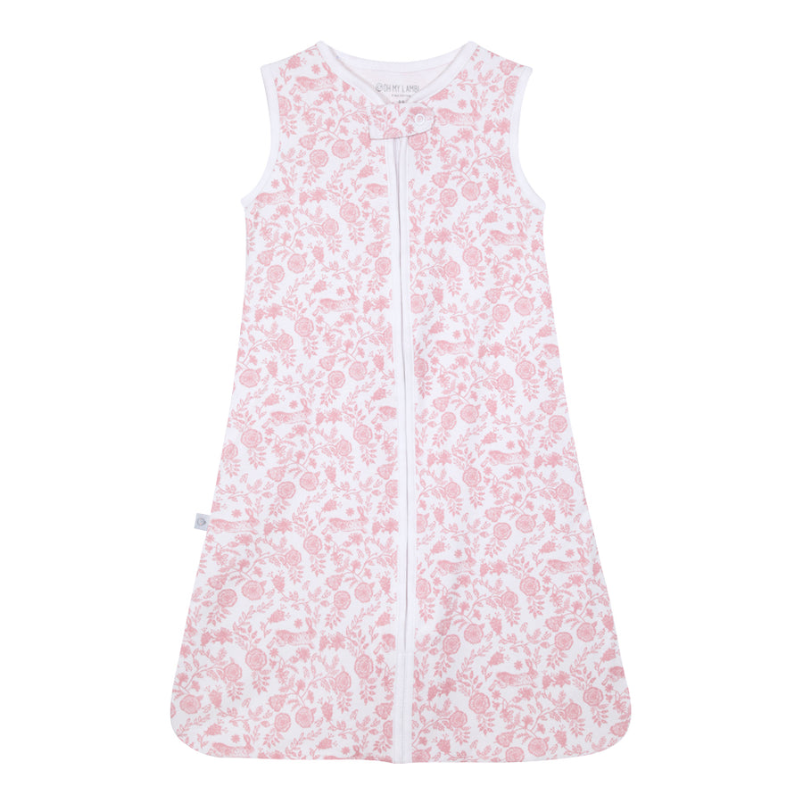 Saquito verano baby conejo flor rosa