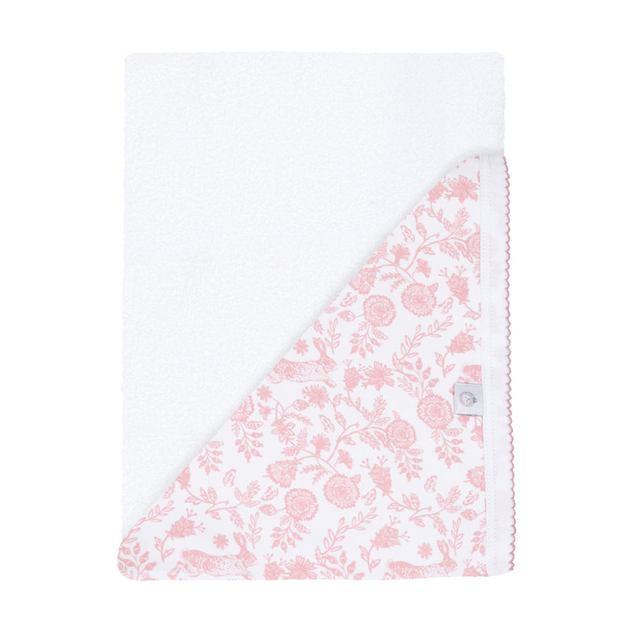 Toalla conejo flor rosa