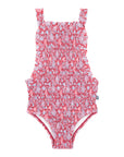 Traje de baño baby nido de abejas red flowers