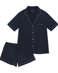 Pijama short corto mujer navy